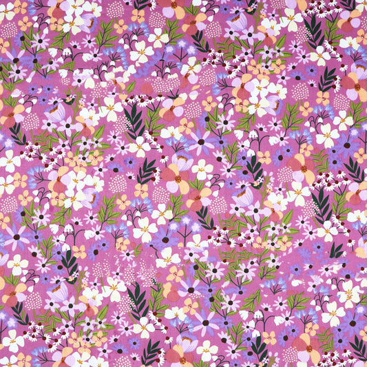Botanical Floral Floral Print Twill Cotton Fabric