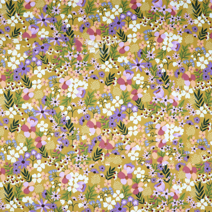 Botanical Floral Floral Print Twill Cotton Fabric