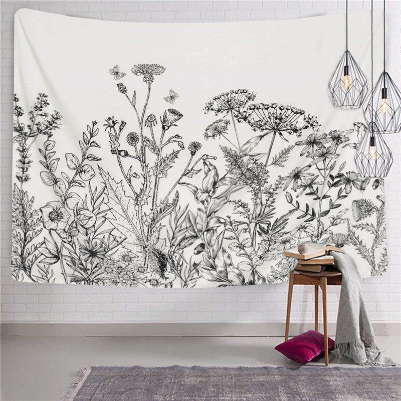 Decorative Home Botanical Print Tapestry Fabric