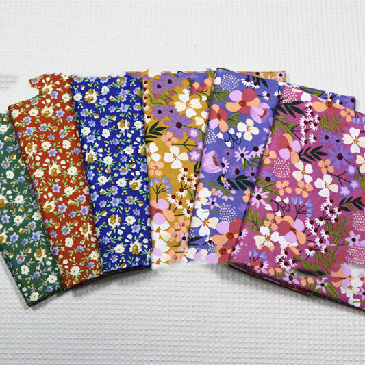 Botanical Floral Floral Print Twill Cotton Fabric