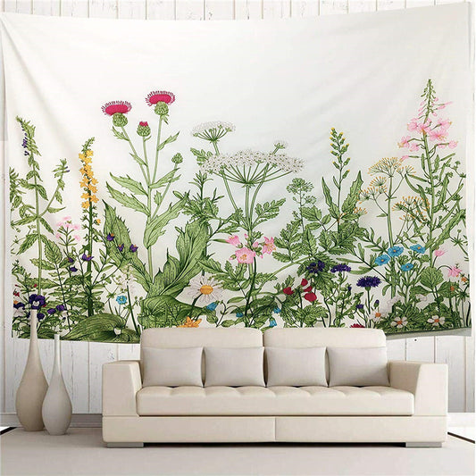 Decorative Home Botanical Print Tapestry Fabric