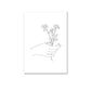 Abstract Botanical Canvas Drawing Style  Home Decor