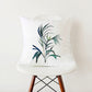 Green Botanical Print Stylish White Pillowcase