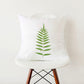 Green Botanical Print Stylish White Pillowcase