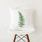Green Botanical Print Stylish White Pillowcase