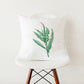 Green Botanical Print Stylish White Pillowcase