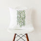 Green Botanical Print Stylish White Pillowcase