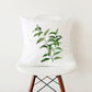 Green Botanical Print Stylish White Pillowcase