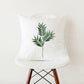 Green Botanical Print Stylish White Pillowcase